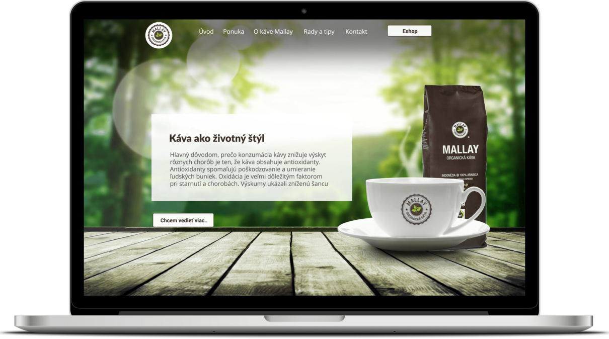 Tvorba web stránky pre výrobcu kávy