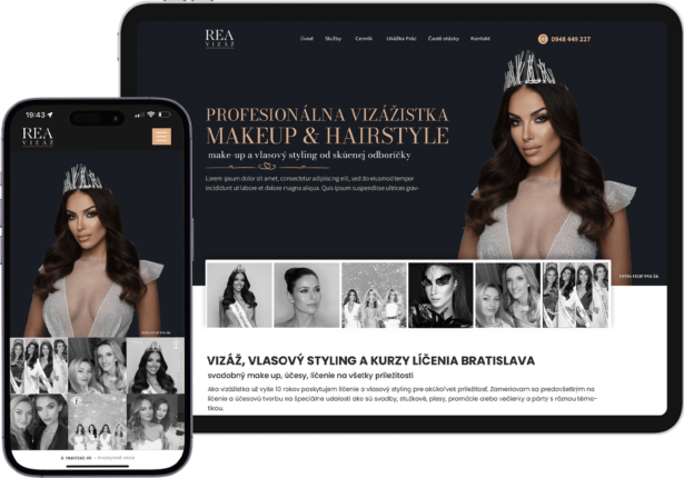 Tvorba webu a SEO vizážistka Rea Polakovič